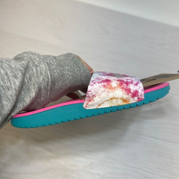 NIKE Kawa Slide Sandals Tie Dye Pink Kids Girls Size 3Y - Picture 4 of 6